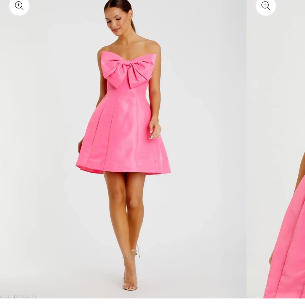 Mac Duggal strapless bow dress size 4 NWT